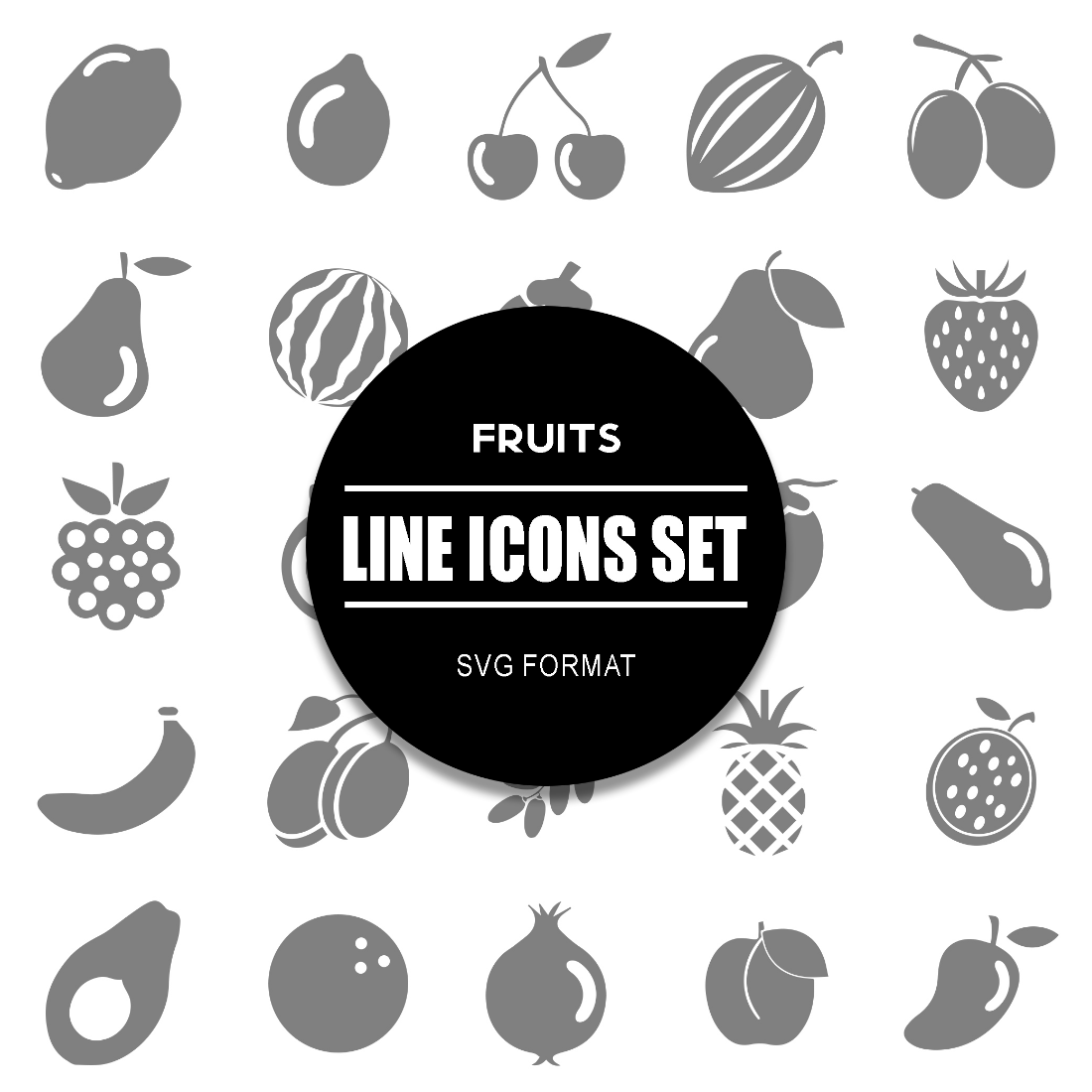 Fruits Icon Set cover image.