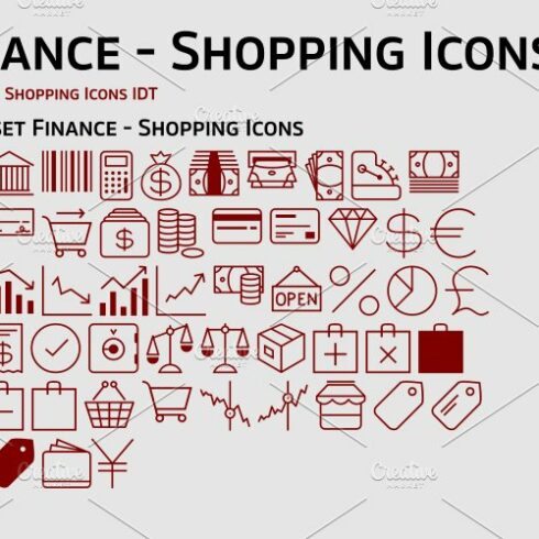 Finance - Shopping Icons + Web Font cover image.