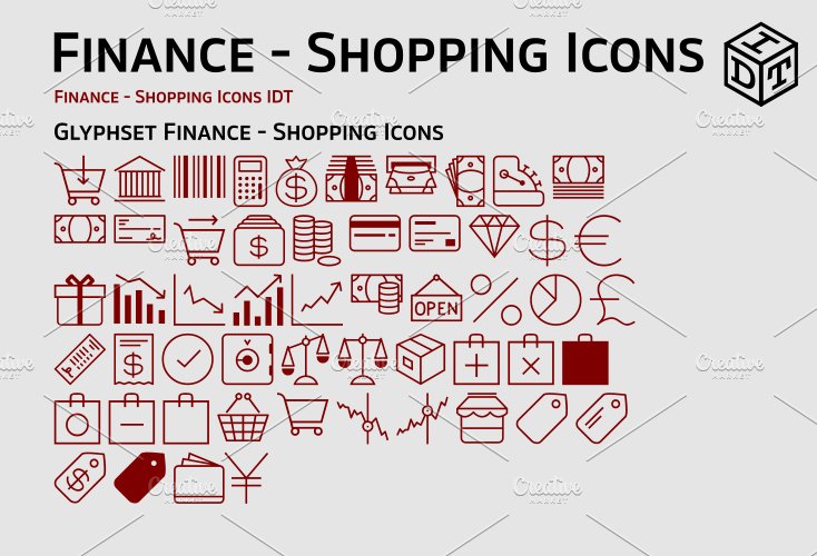 Finance - Shopping Icons + Web Font cover image.