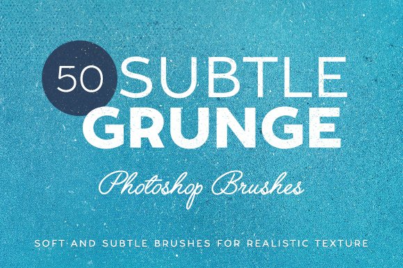 50 Subtle Grunge Brushescover image.