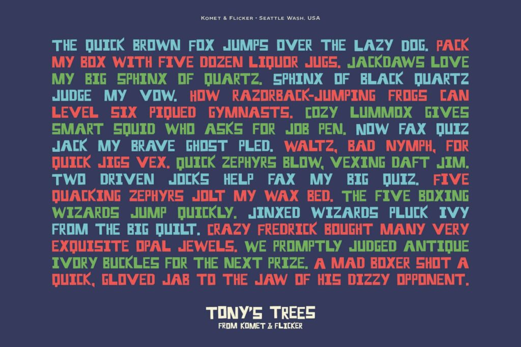 Tony's Trees - Fun Display Font – MasterBundles