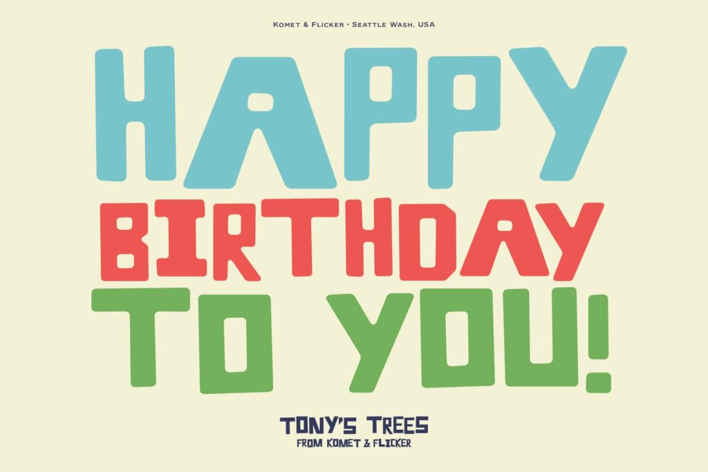 Tony's Trees - Fun Display Font – MasterBundles