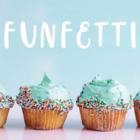Funfetti - a sweet & simple font cover image.