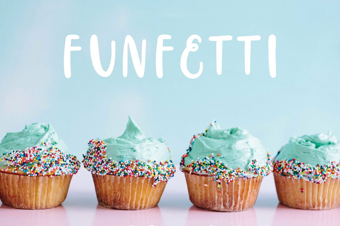 Funfetti - a sweet & simple font cover image.