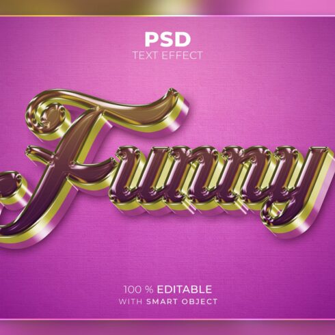 Funny 3D editable text effectcover image.