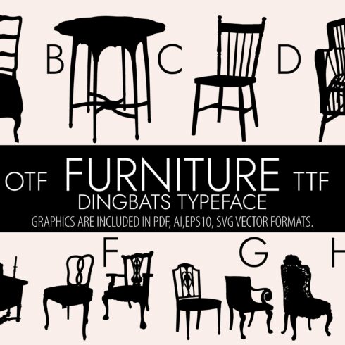 Furniture Dingbats Font cover image.