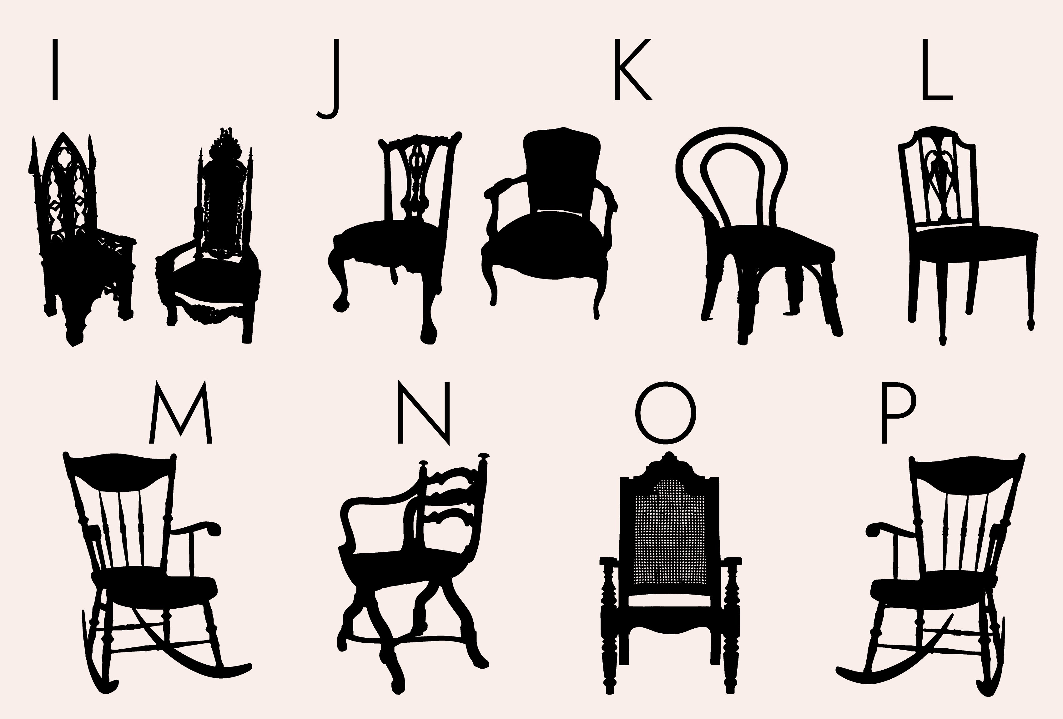 Furniture Dingbats Font preview image.