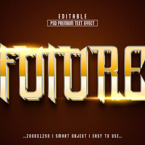 Future 3D Editable Text Effect stylecover image.