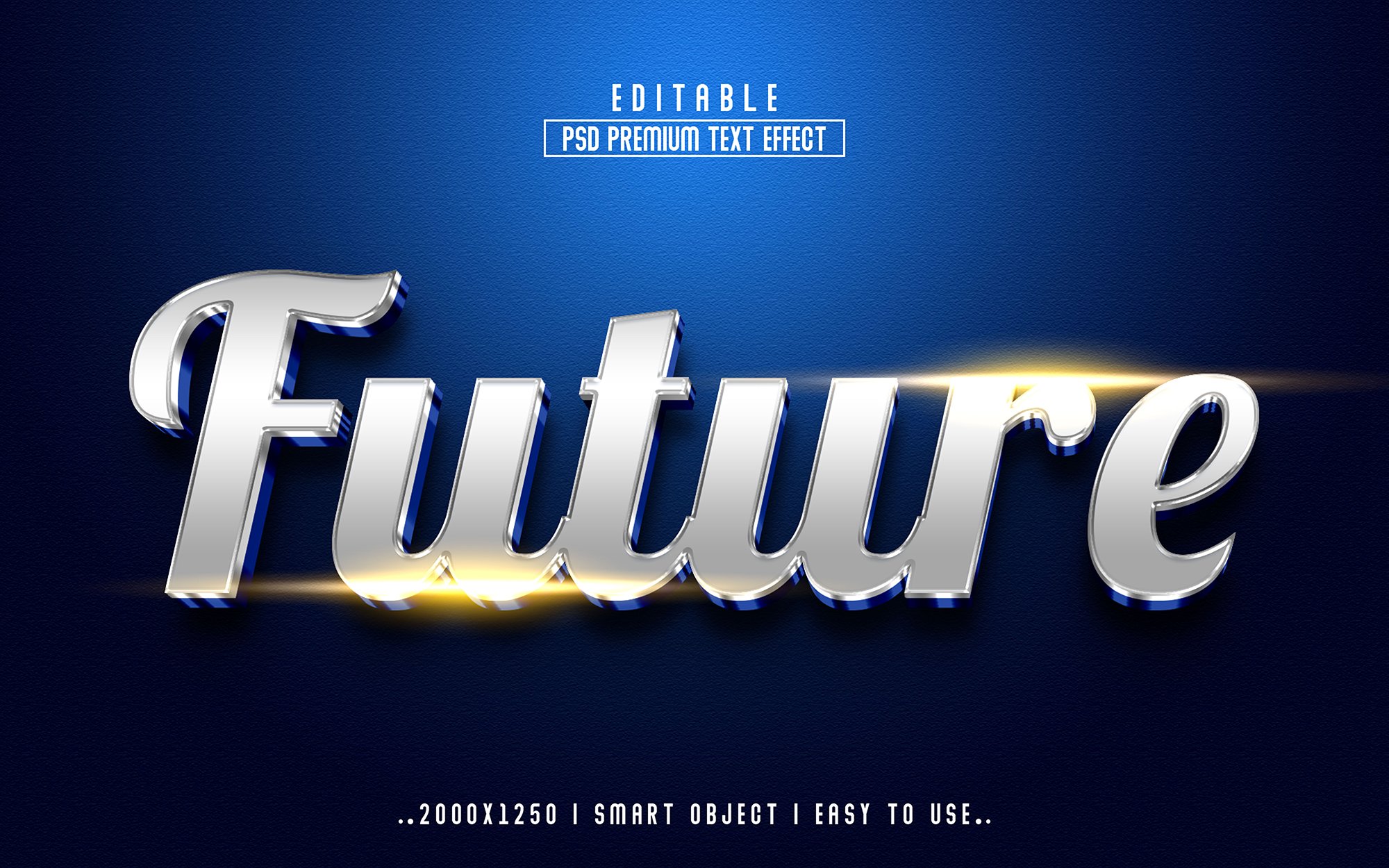 Future 3D Editable Text Effect stylecover image.