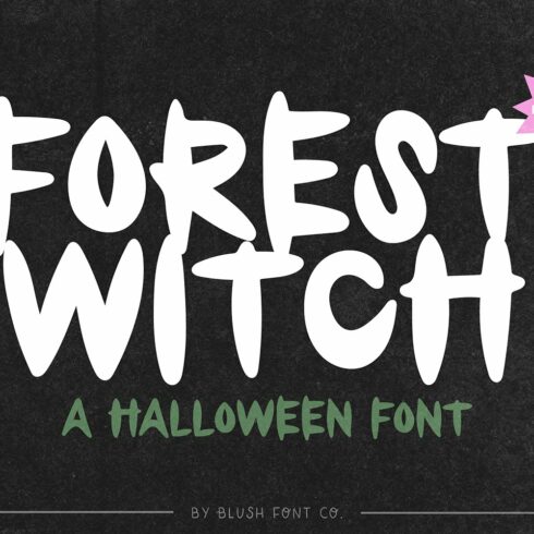 FOREST WITCH Scary Halloween Font cover image.