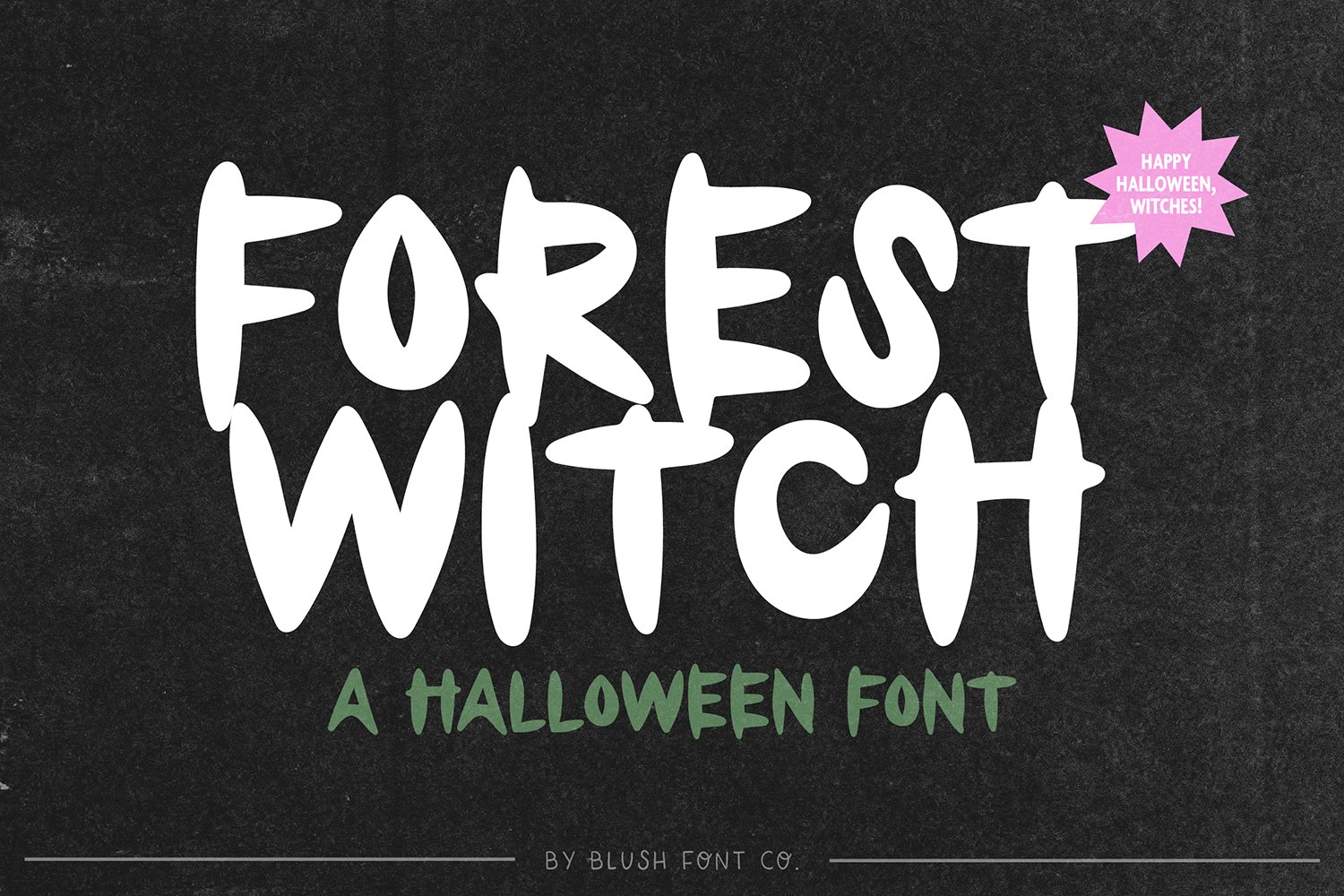 FOREST WITCH Scary Halloween Font cover image.