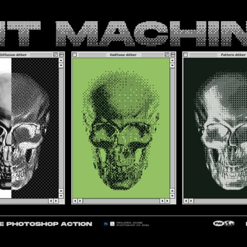 Bit machine Halftone Actioncover image.