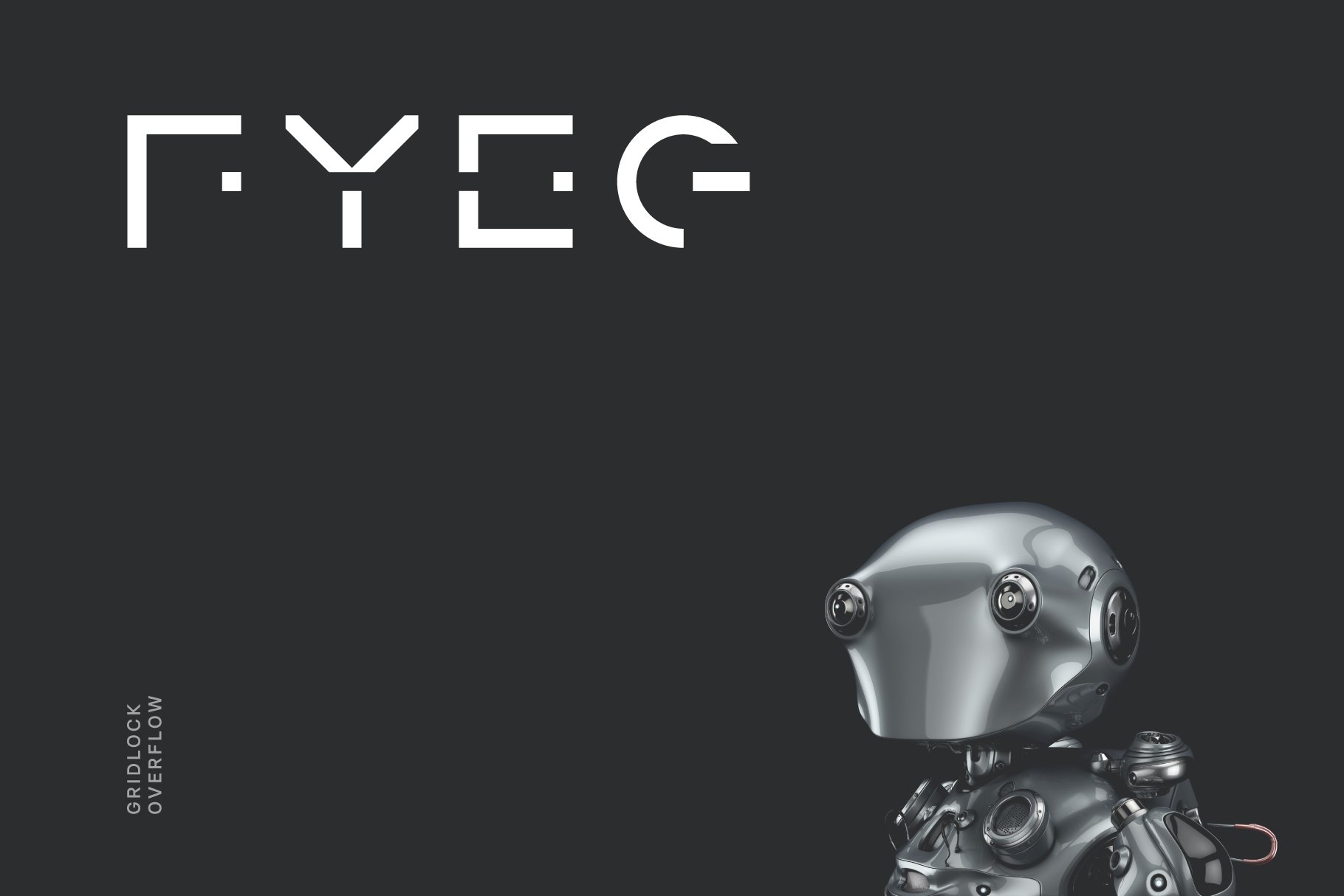 Fyeg Futuristic Tech Font cover image.