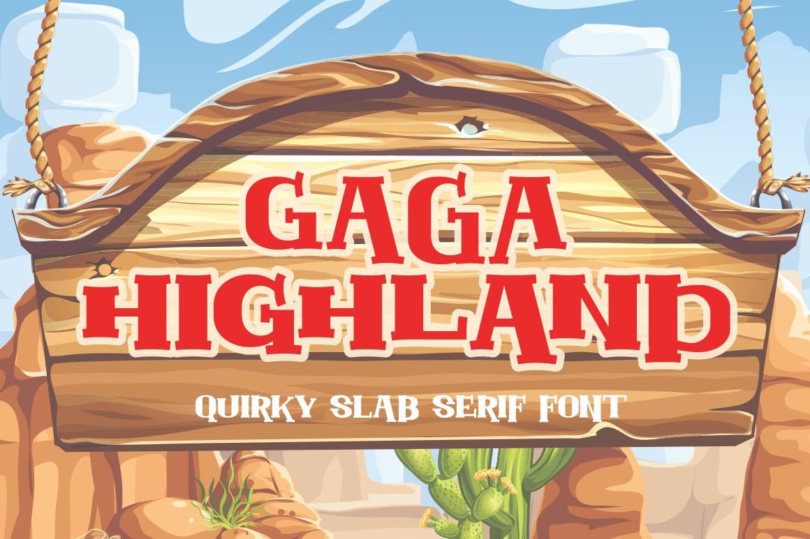 Gaga Highland - Quirky Slab Serif cover image.