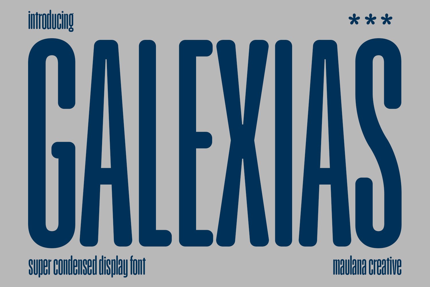 Galexias Condensed Display Font cover image.