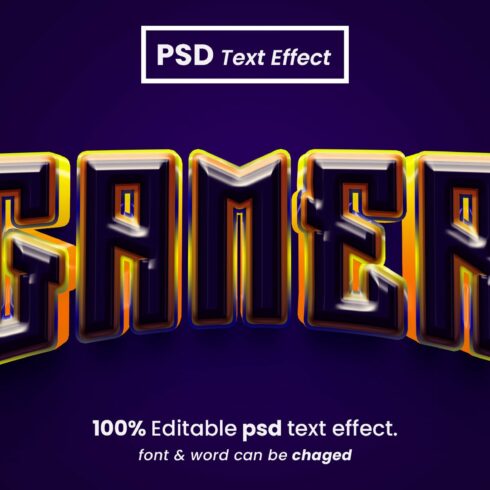 Gamer 3D Editable Text Effectcover image.
