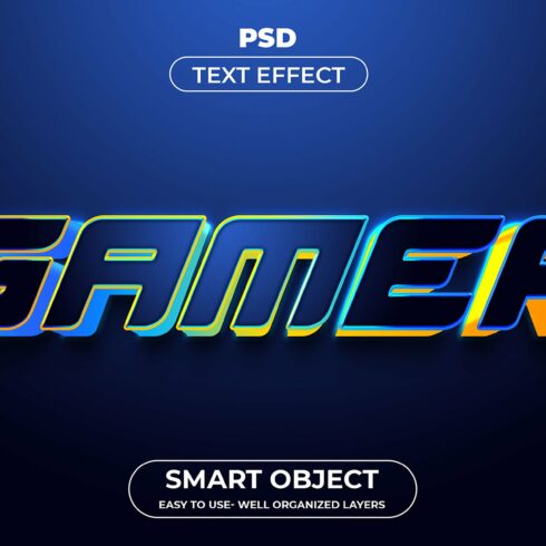 Gamer 3d Editable Text Effect Stylecover image.