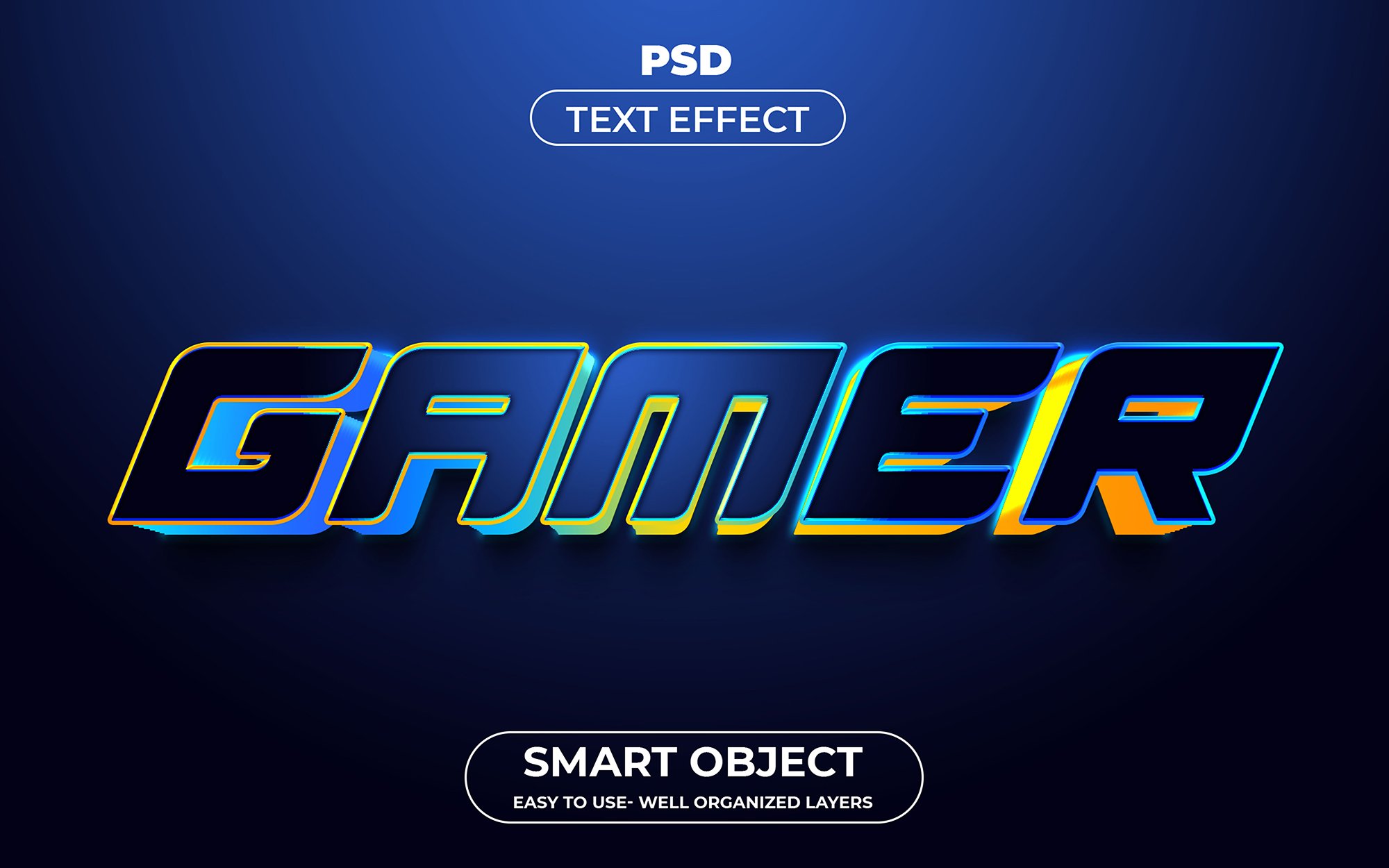 Gamer 3d Editable Text Effect Stylecover image.