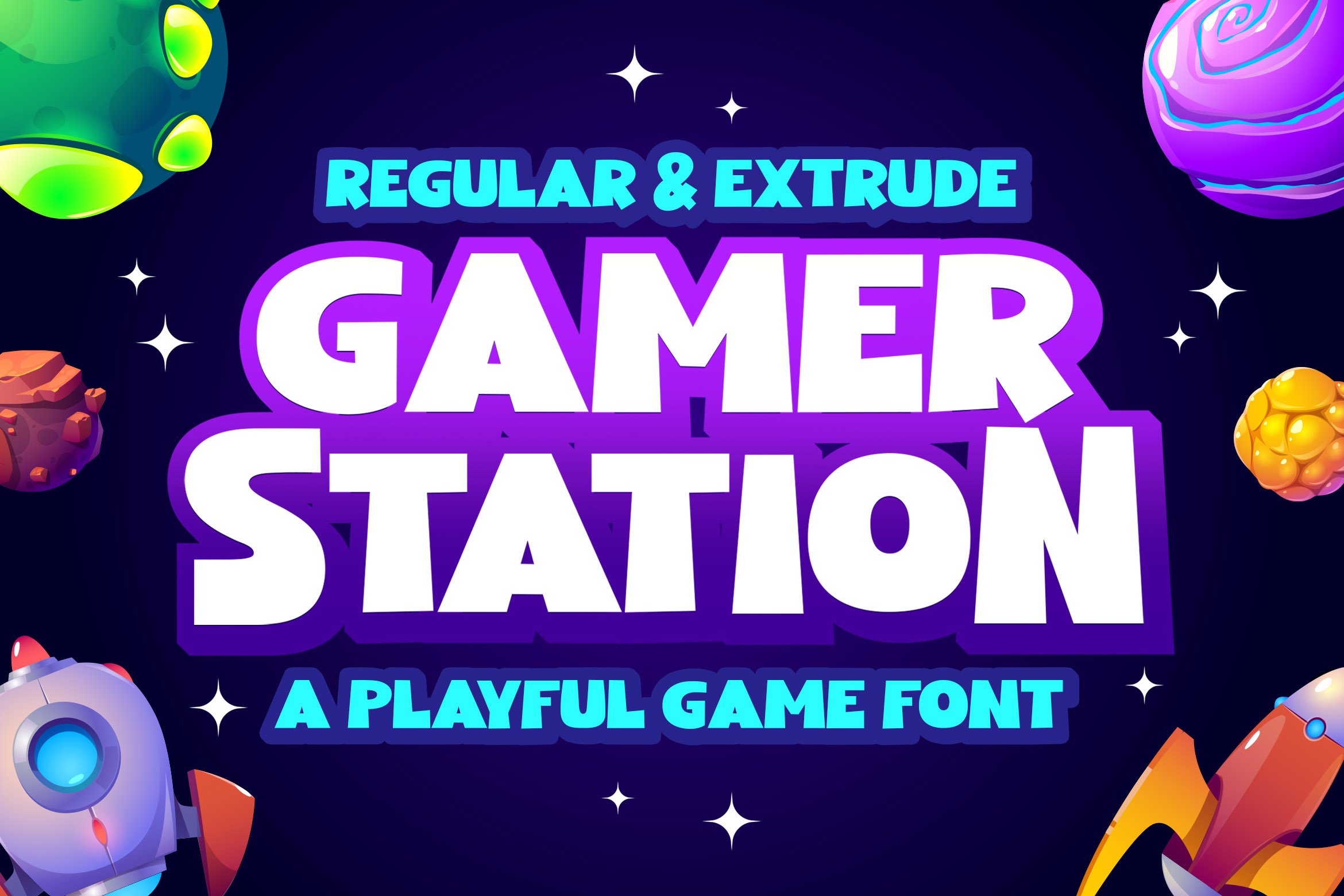 Gamer Station a Playful Game Font cover image.