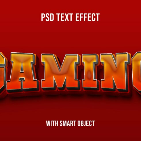 game text effect, 3d typographycover image.