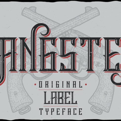 Gangster label typeface cover image.