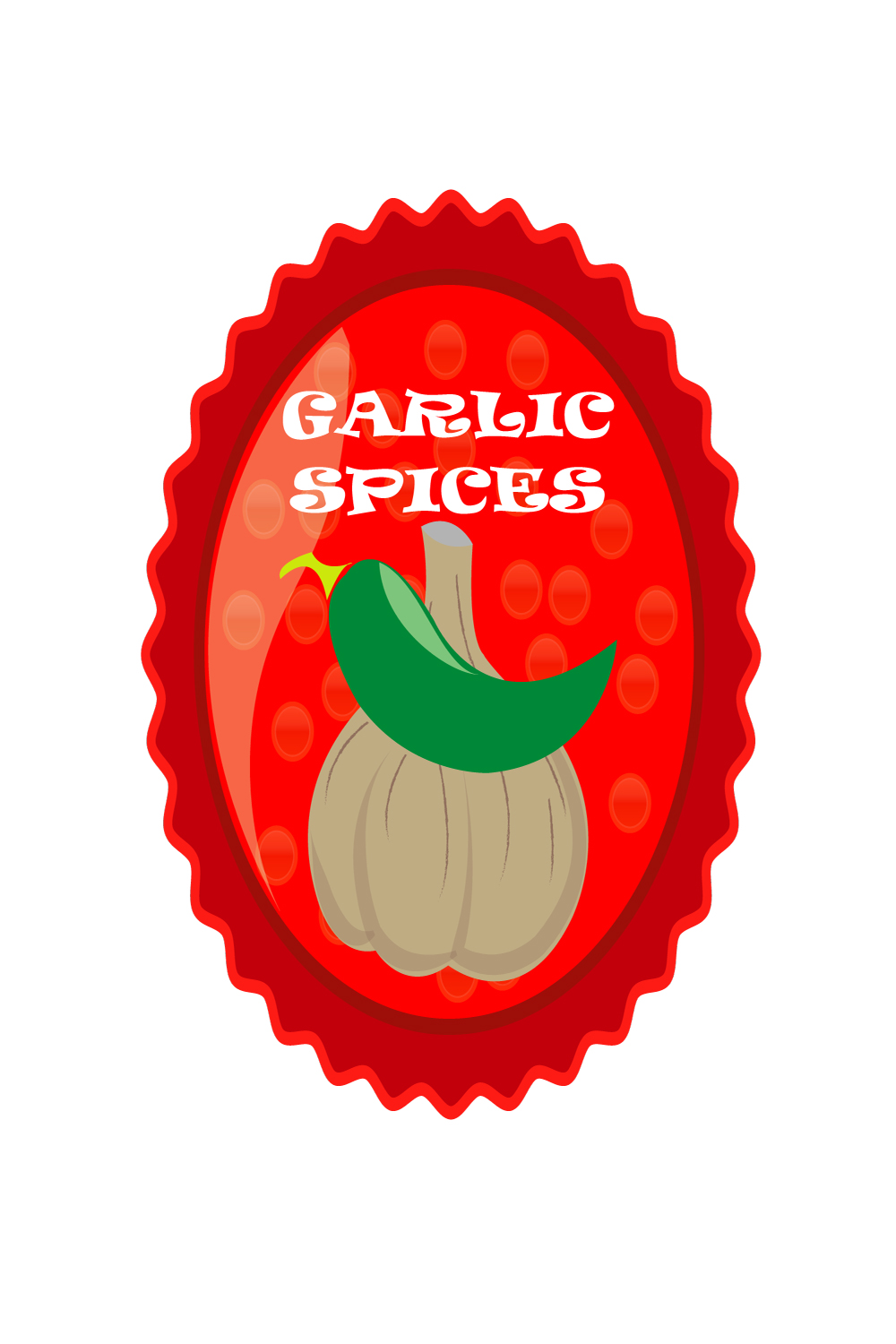 Garlic and Spices - TShirt Print Design pinterest preview image.