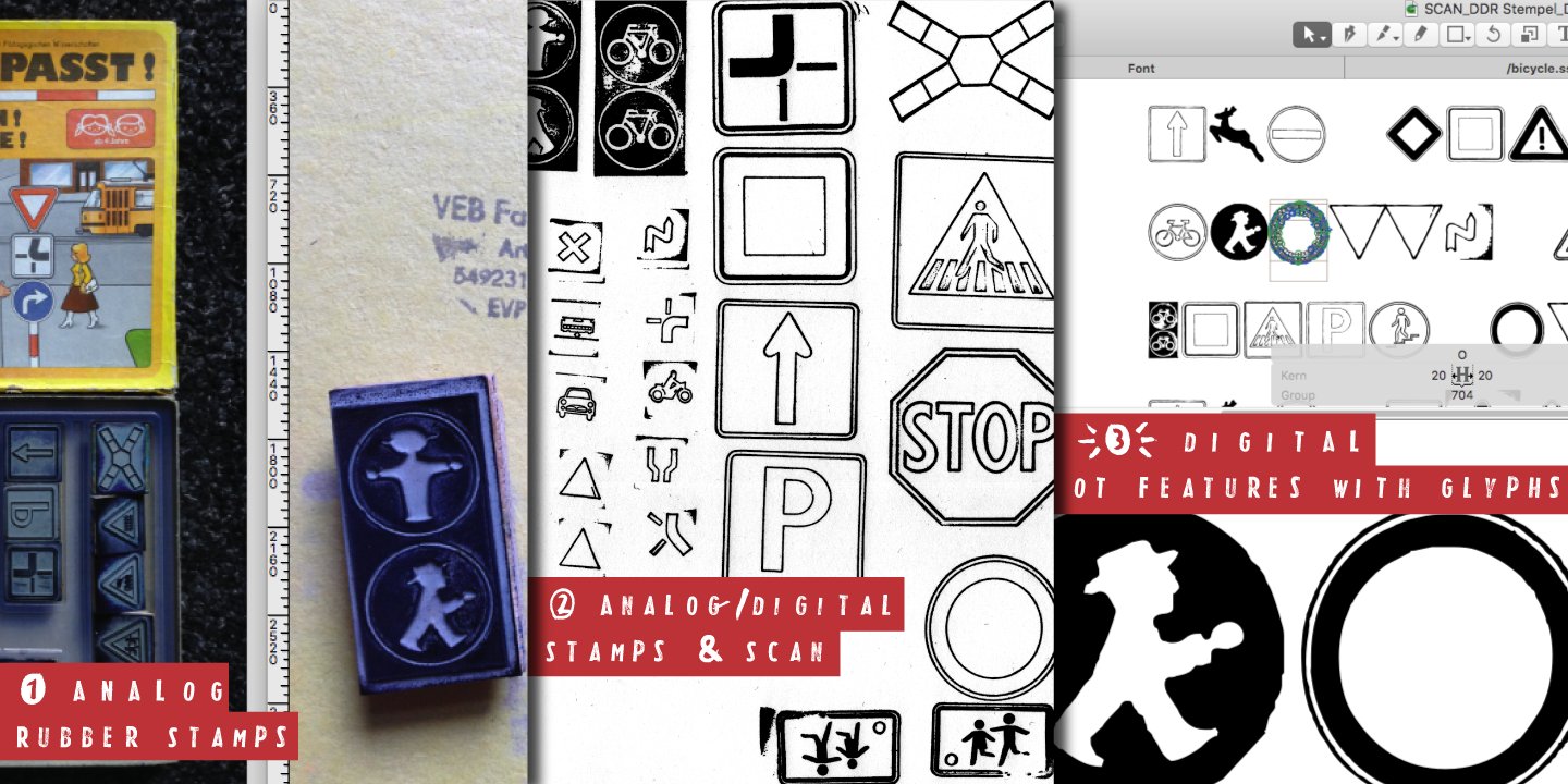 gdr traffic symbols 4 font sample 164