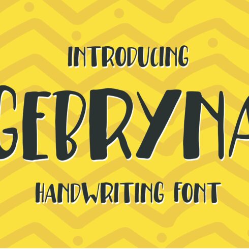 Gebryna Typeface - Handwriting Font cover image.