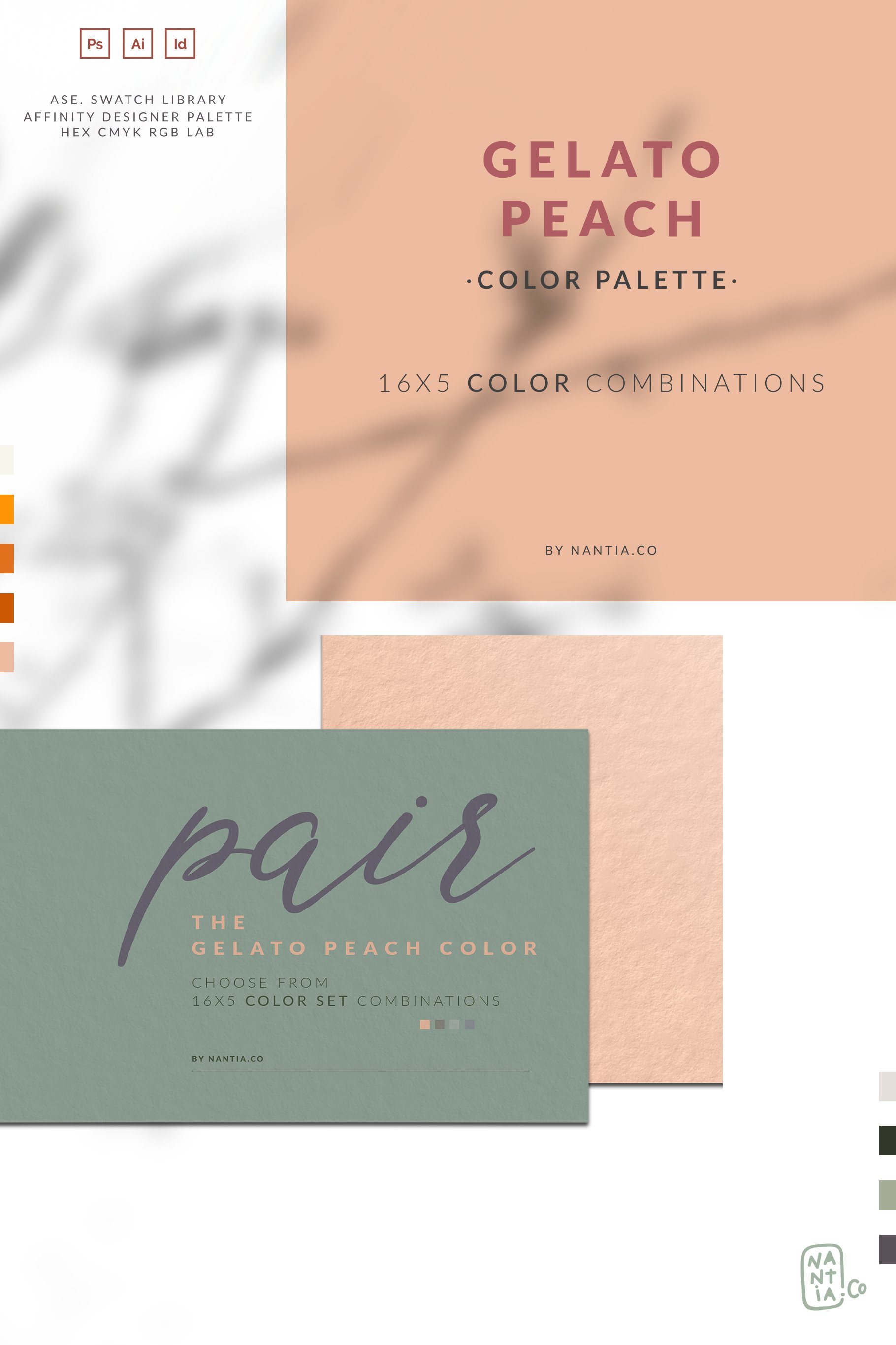 Color Palettes Swatches Peach Gelatocover image.