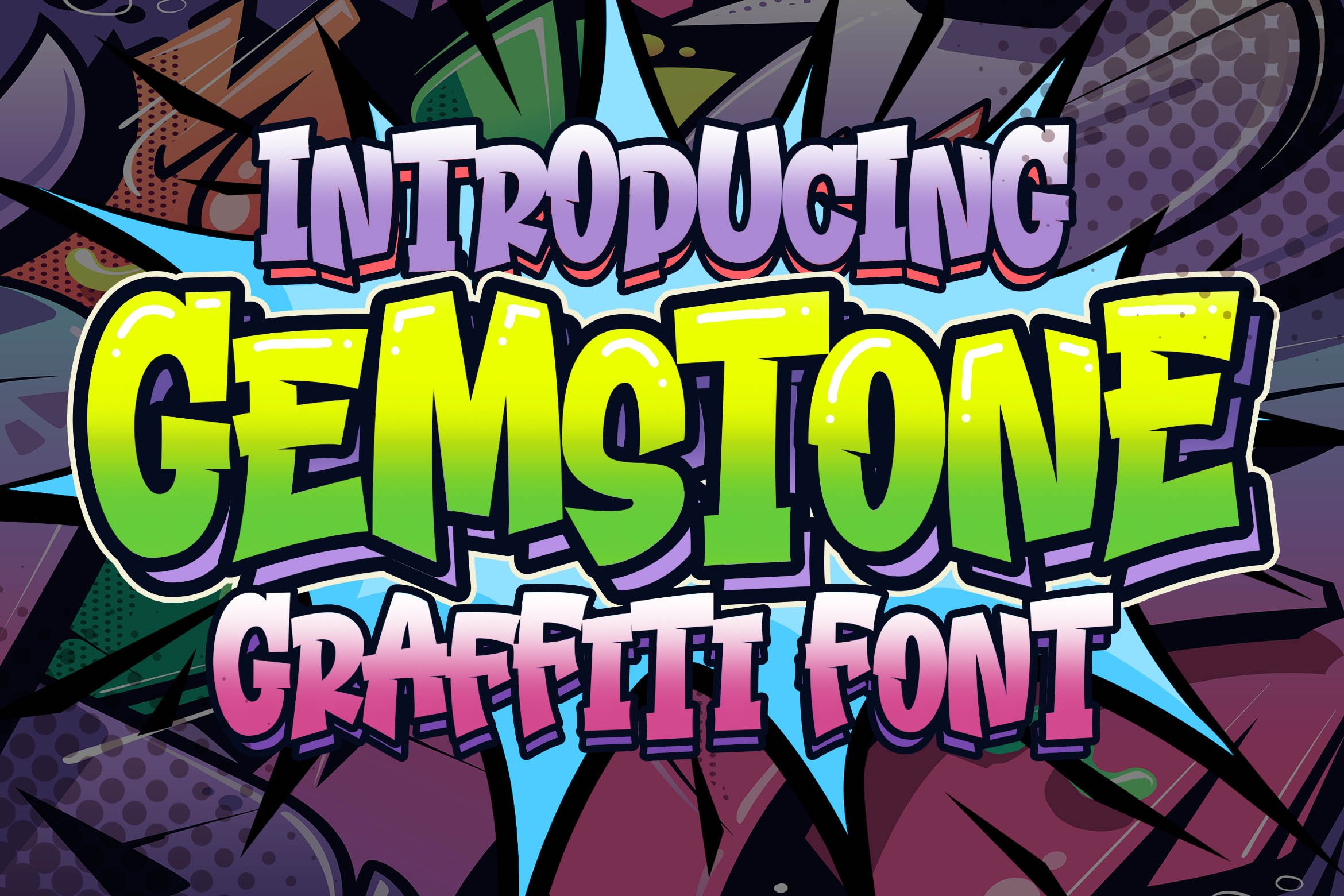 Gemstone Graffiti Font cover image.