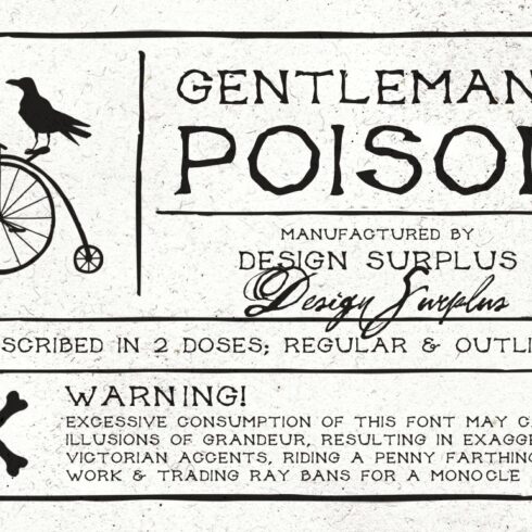 Gentleman's Poison Font (2 versions) cover image.