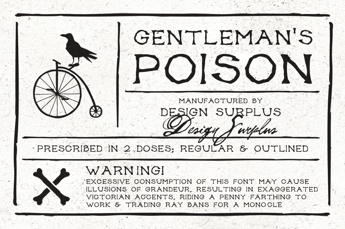 Gentleman's Poison Font (2 versions) cover image.