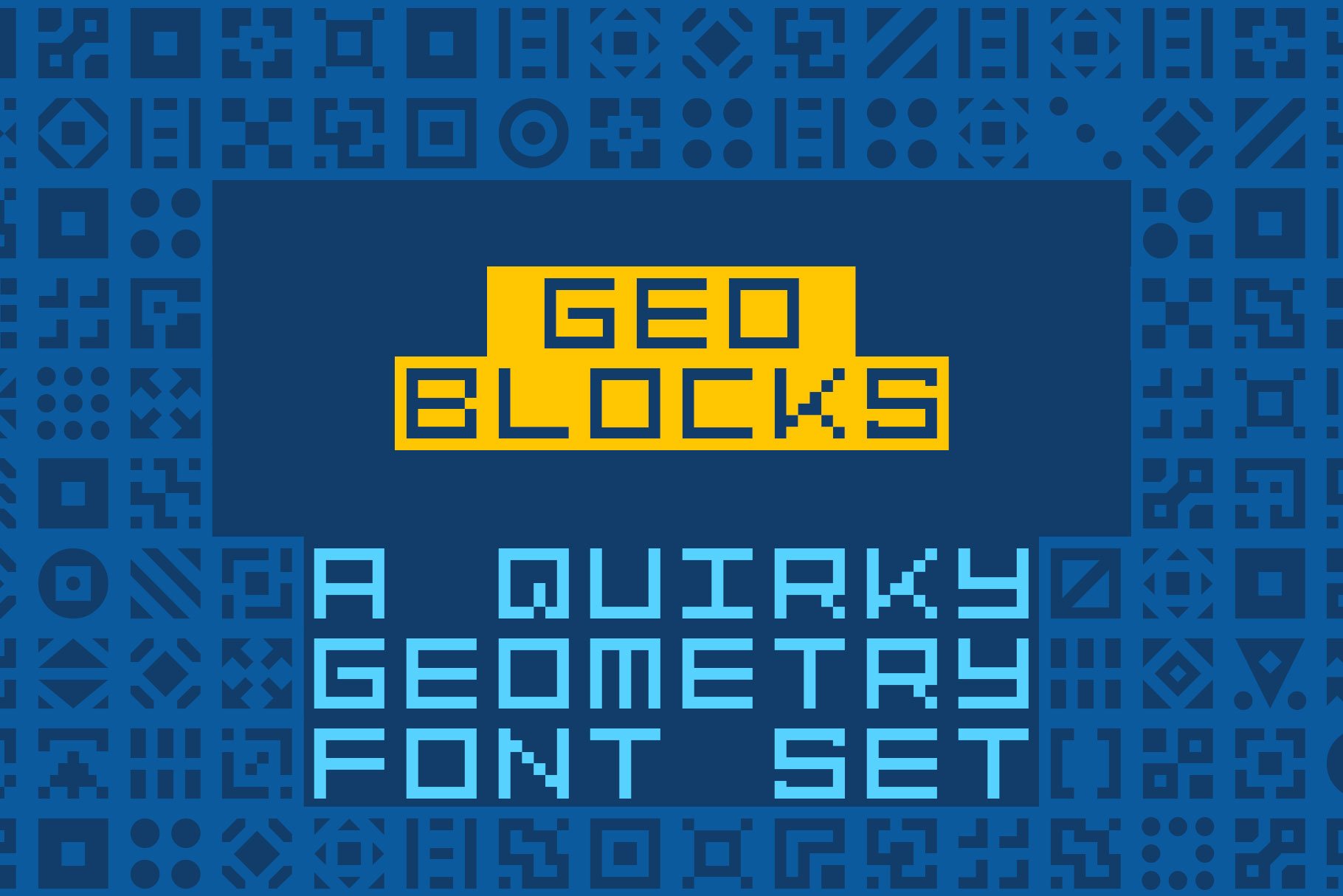 GeoBlocks-a geometric font set! cover image.