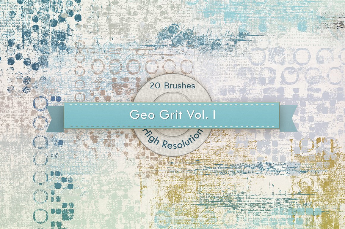 GeoGrit Vol. 01 Photoshop Brushescover image.