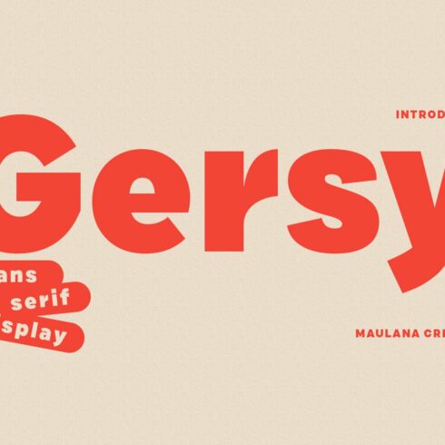 Gersy Sans Serif Display Font cover image.