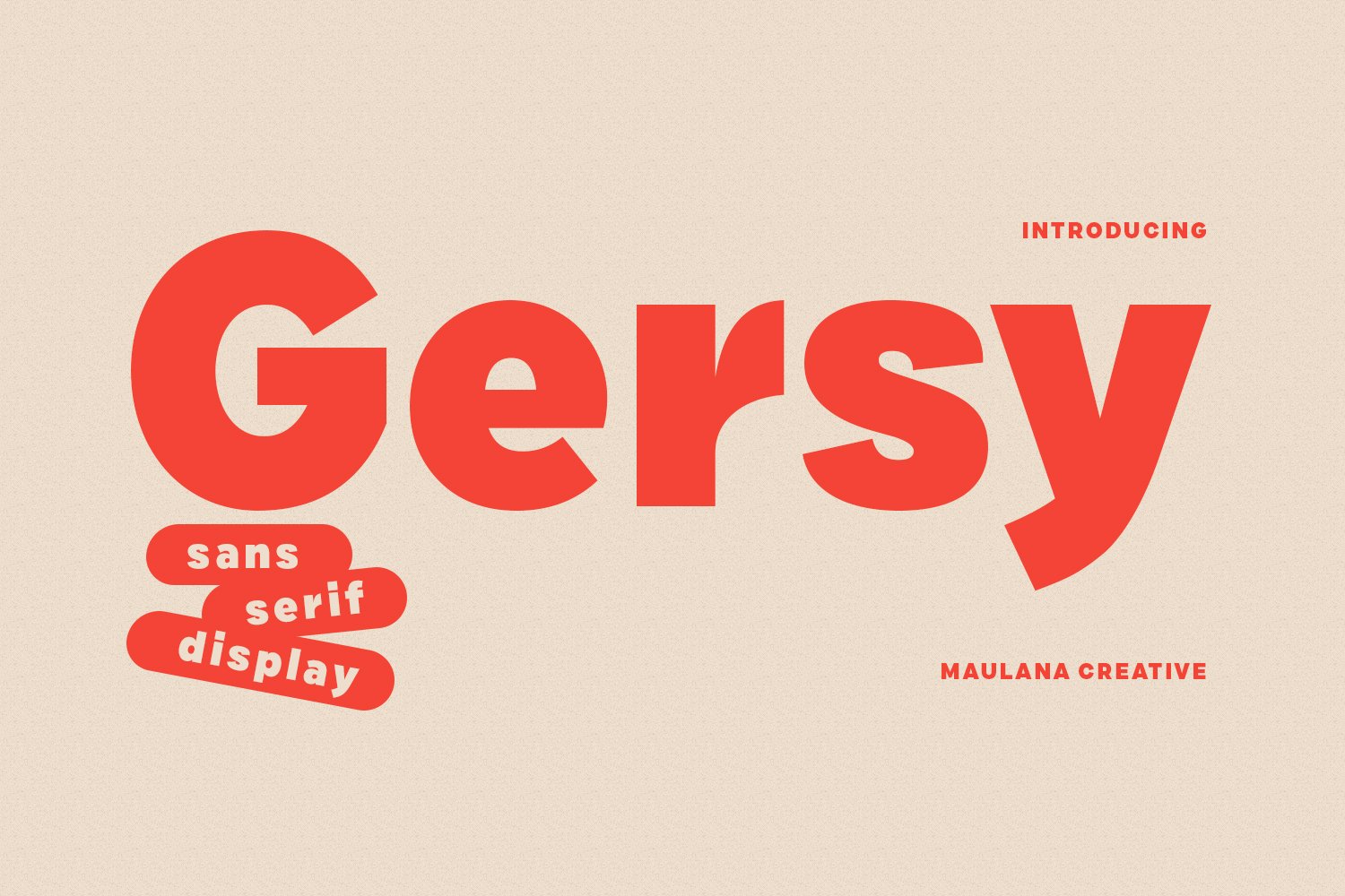 Gersy Sans Serif Display Font cover image.