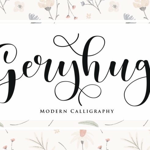 Geryhug | Modern Calligraphy Font cover image.