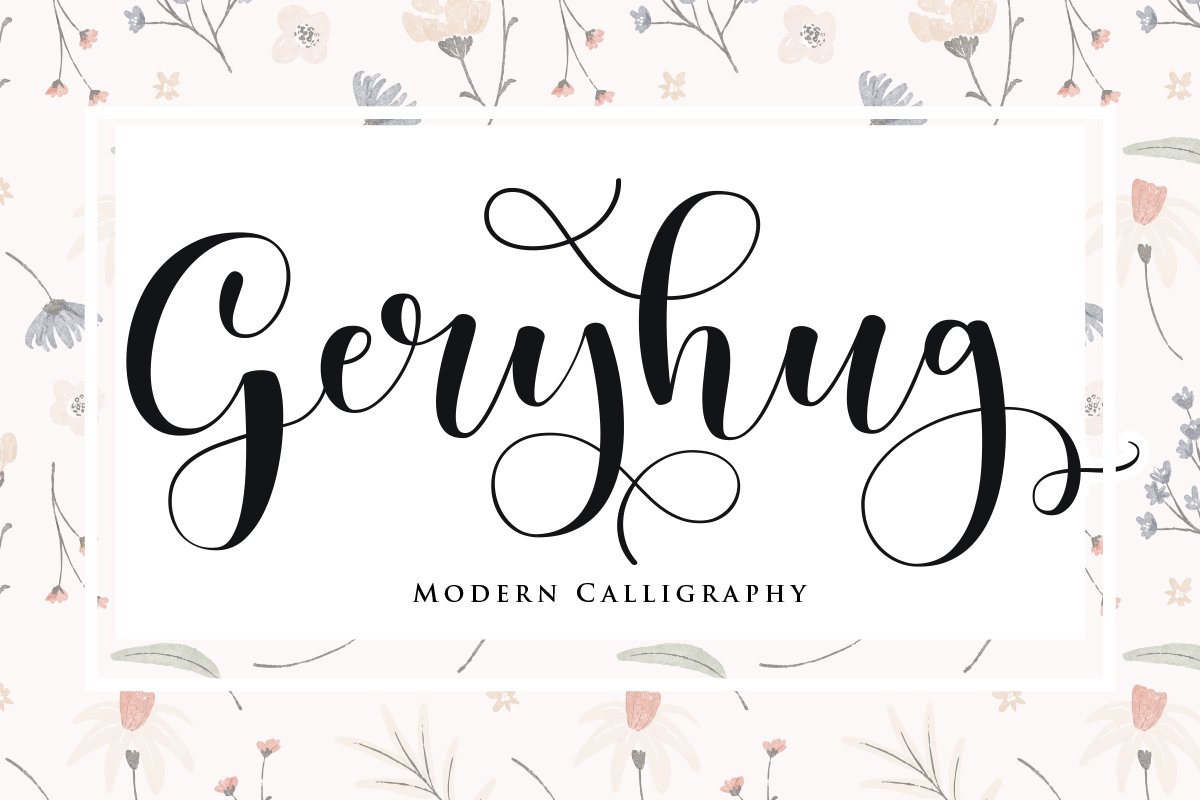 Geryhug | Modern Calligraphy Font cover image.