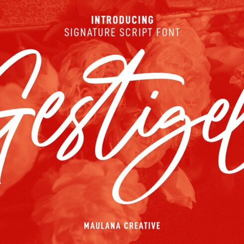 Gestigel Signature Script Font cover image.