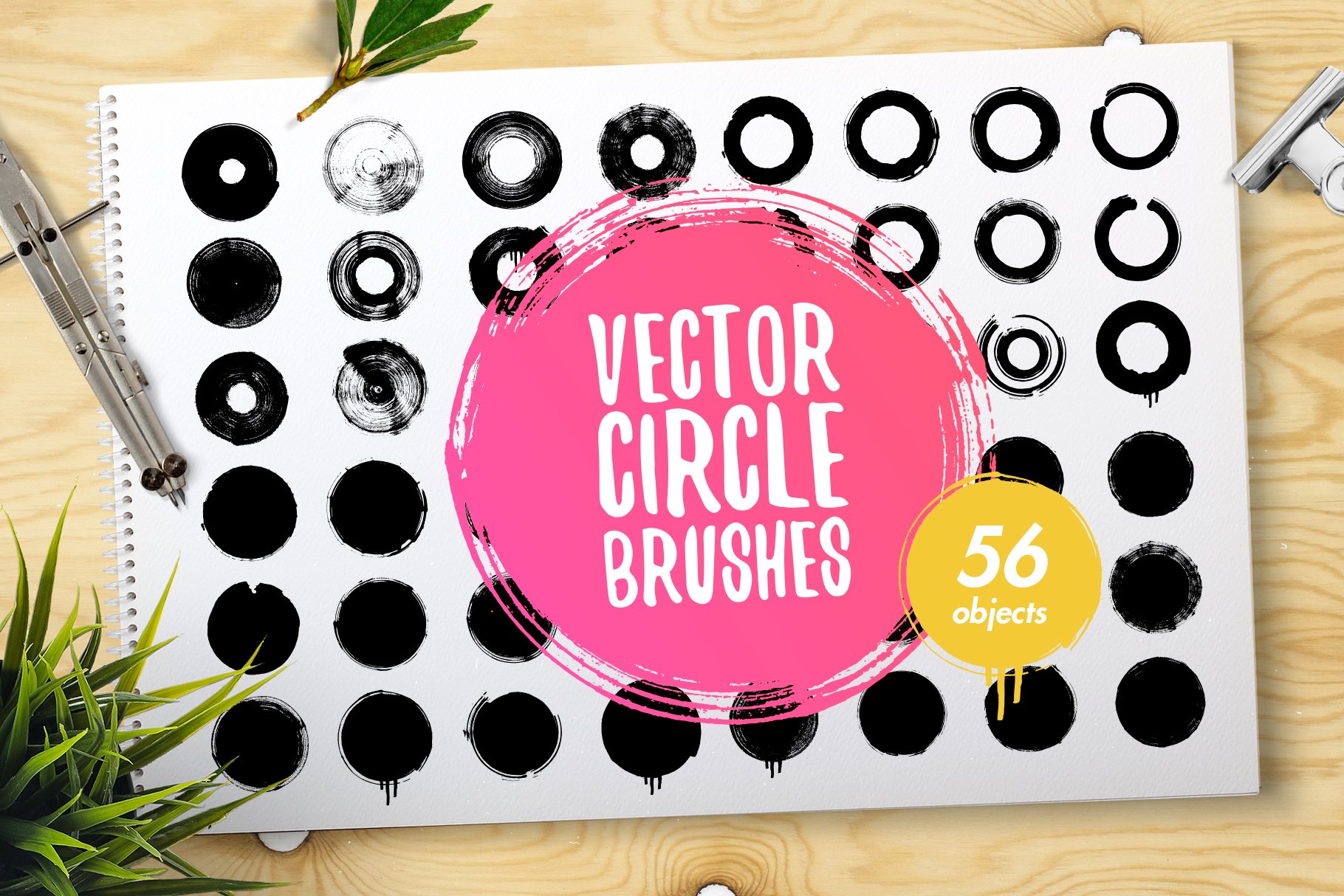 Vector circle brushescover image.