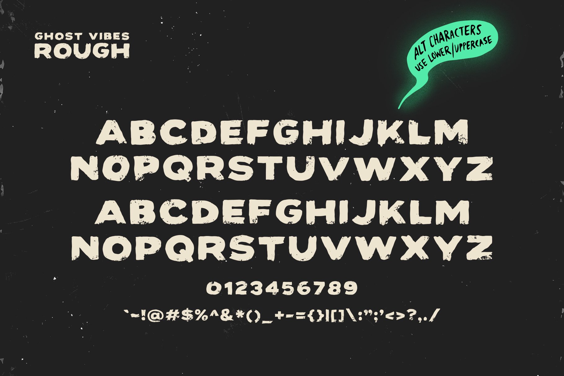 Ghost Vibes - Font preview image.