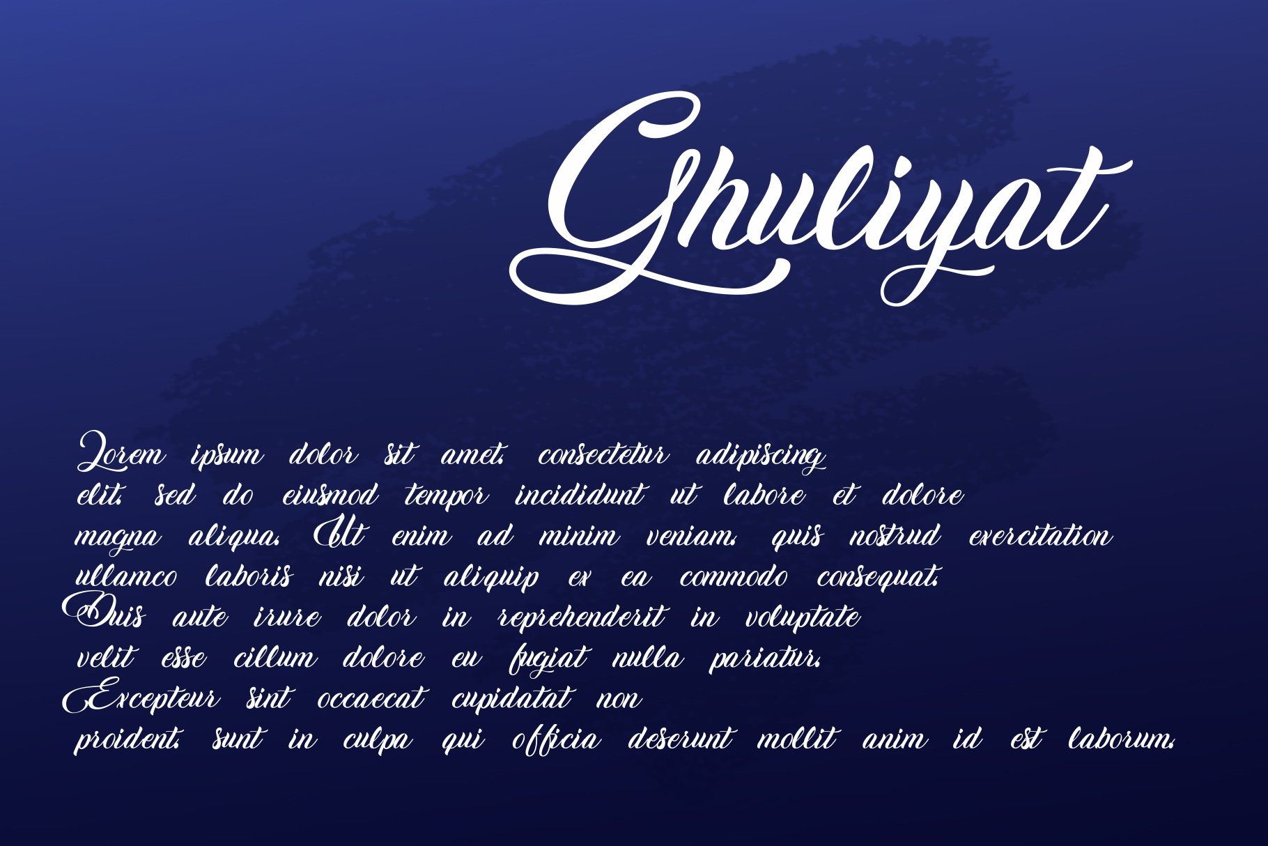 Ghuliyat - Script Fontpreview image.