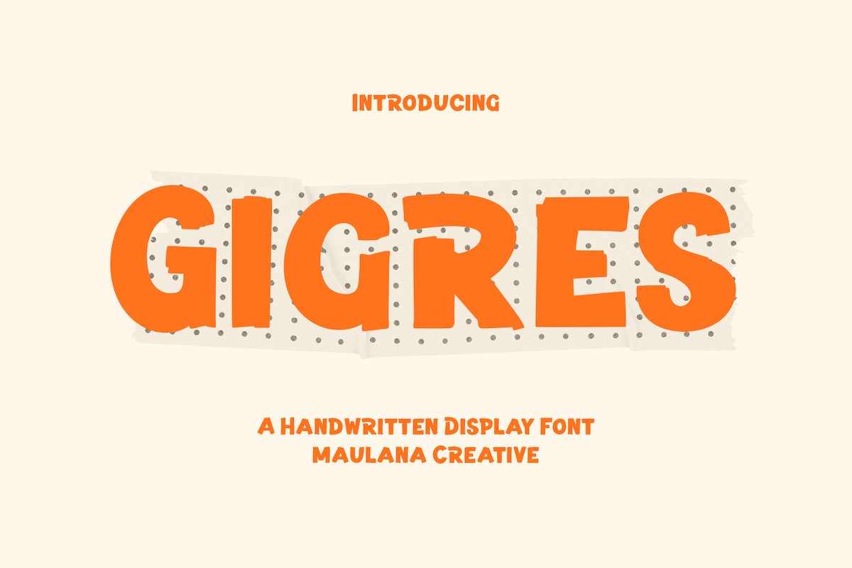 gigres handwritten display font 1 210