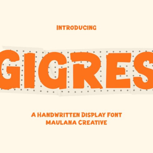 Gigres Handwritten Display Font cover image.