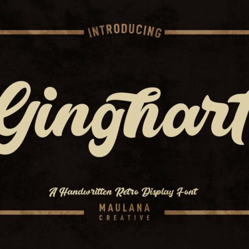 Ginghart Retro Script Font cover image.