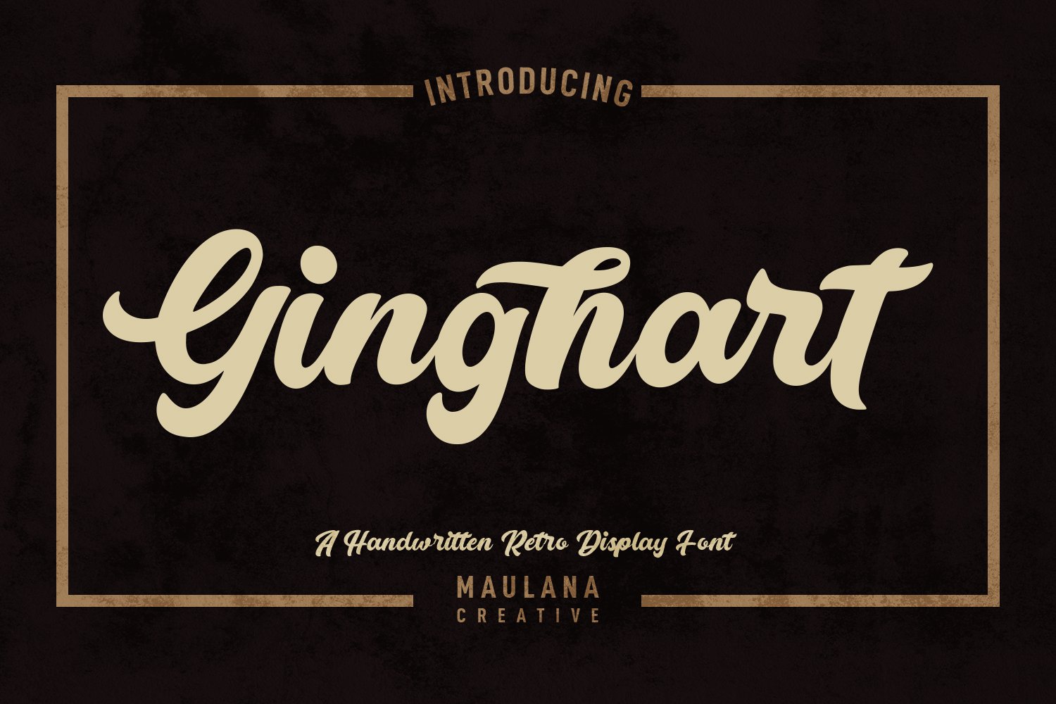 Ginghart Retro Script Font cover image.