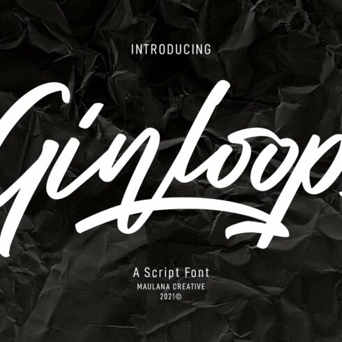 Ginloops Handwritten Script Font cover image.