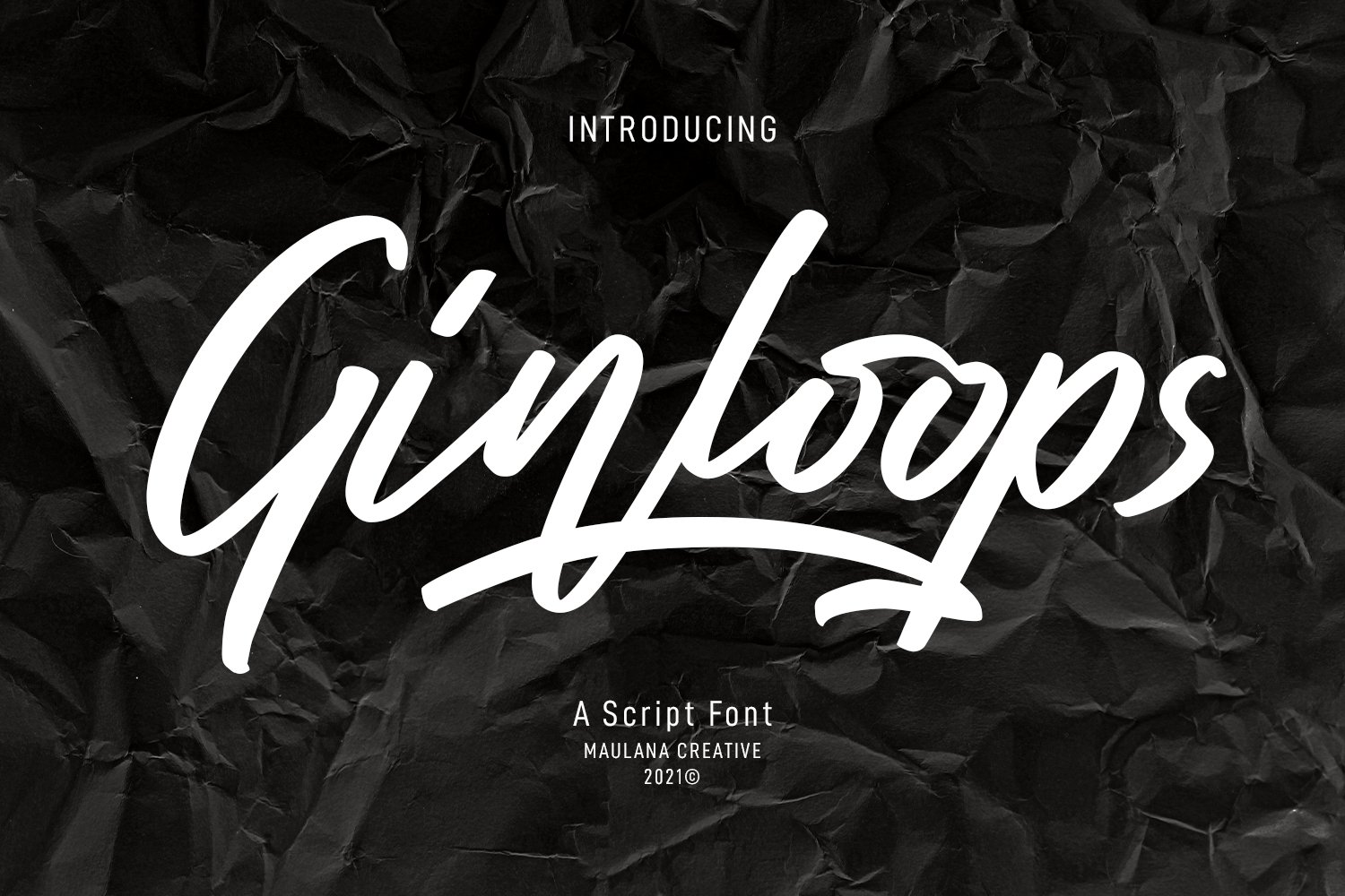 Ginloops Handwritten Script Font cover image.