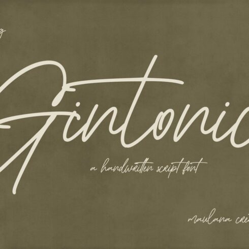 Gintonics Signature Script Font cover image.