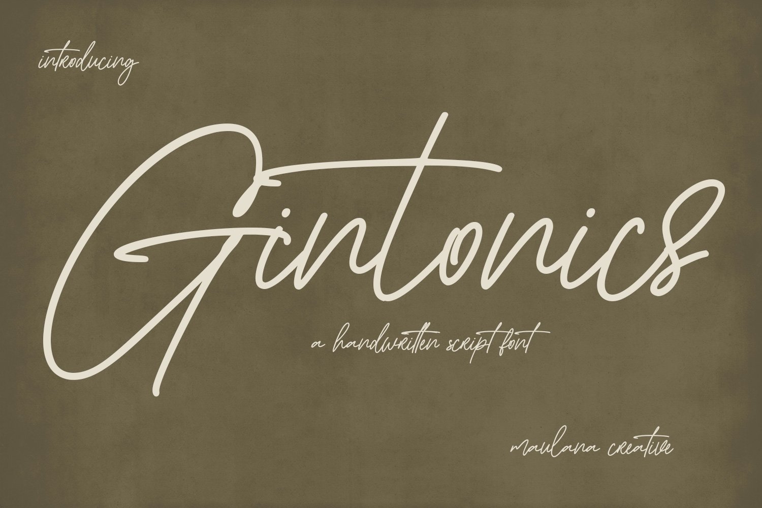 Gintonics Signature Script Font cover image.